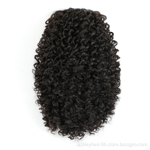 Bouncy Deep Jerry Water Draw Spring Curl Afro Synthetic Pony Tail For Kids